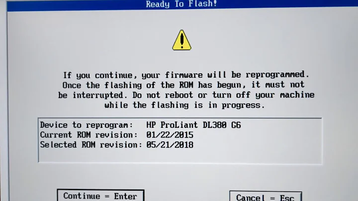 HP ProLiant DL380 G6 - BIOS Flash 2018.05.21(A) mit USB-Bootmedium