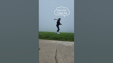 Practicing inlineskates with the most foggy day Halifax#inlineskate  #latina#powerslide #rollerblade