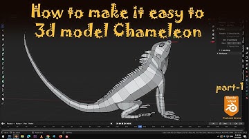 How to make easy to 3d model chameleon in blender/animal