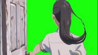 Mentahan green screen anime (suzume) buka pintu | yang lagi viral di tik tok