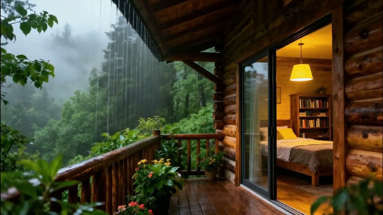 Peaceful Rain Outside the Window ☔ Night Ambience