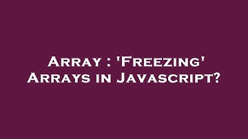 Array : 