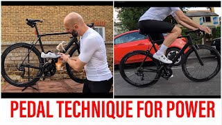 Finding the best pedalling technique for power on road bikes