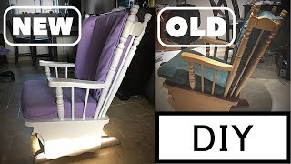 This video shows you my simple method of reupholdetering an old rocking chair that someone was going to throw away to the 