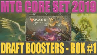 MTG Core Set 2019 Draft Booster Box Opening (Box #1) - GREAT PULLS!!!