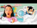Roblox - NÃO PODE FALAR NO ESCAPE DA LAVANDERIA (Escape the Laundromat) | Família Luluca