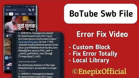 BoTube Swb File | Fix Error BoTube File | Swb File Free in Sketchware | Enepix |