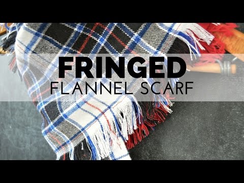 How to Make a Fringed Flannel Scarf