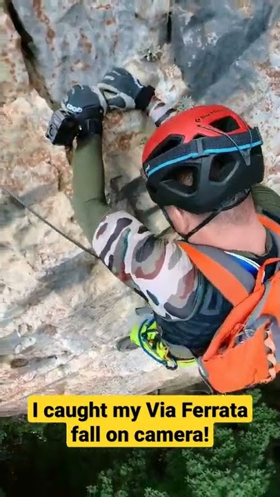Download lagu Falls in Via Ferrata - I caught my Via Ferrata fall on camera - Pushing it to the limit!
