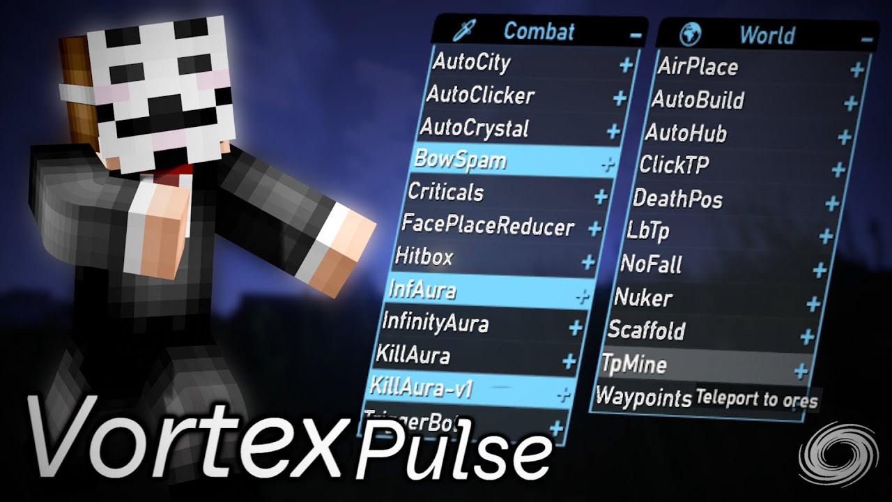 Free TPMine Hacks | VortexPulse Client Minecraft Bedrock 1.21 Download