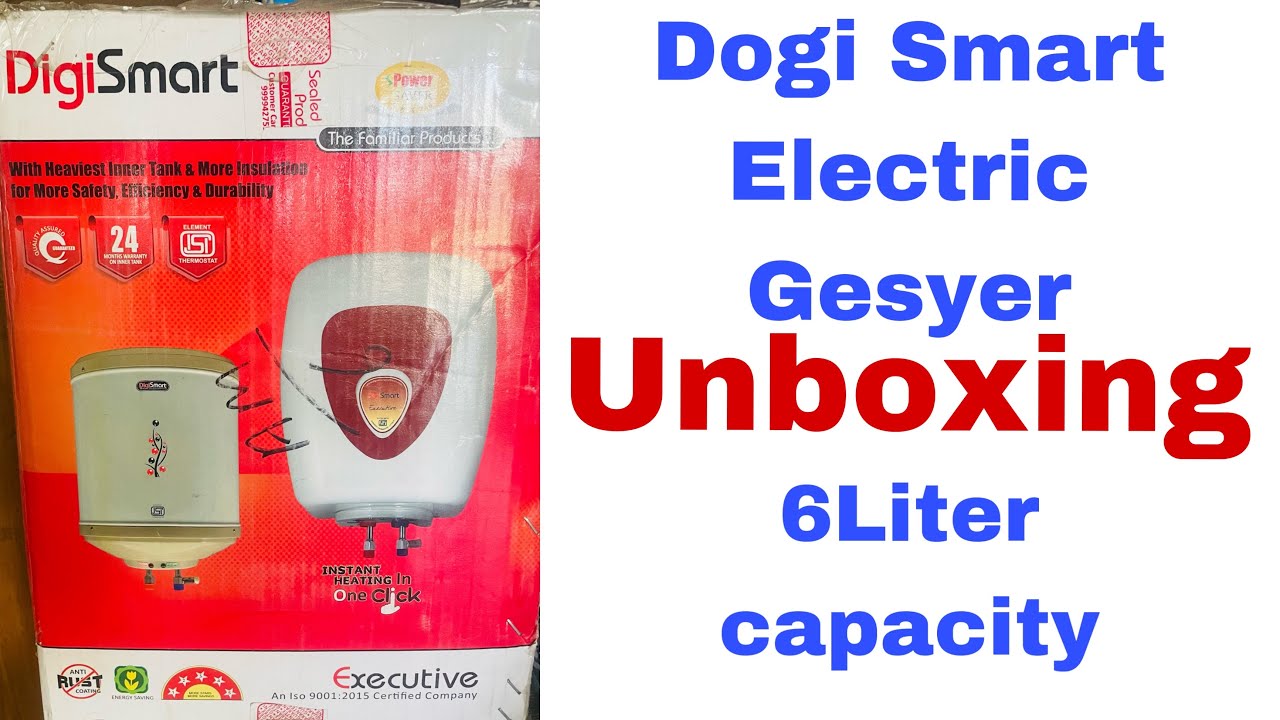 Digi Smart Electric Guyser 6liter capacity 5Star Rating - YouTube