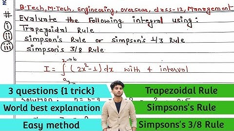 Numerical Integration | Trapezoidal, Simpson