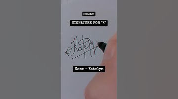 Signature for K | Katelyn | SBtellME Calligraphy and Handwriting #shorts