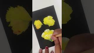 Easy acrylic flower art #easydrawing #art #painting #drawingprocess #flowers #drawing #shorts