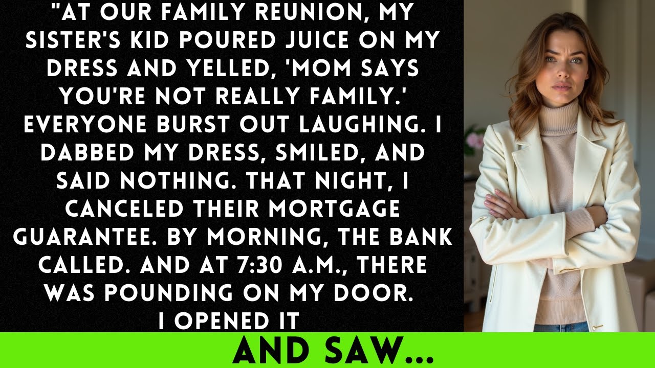 At Our Family Reunion, My Sister's Kid Poured Juice On My Dress And Yelled, 'Mom Says You're Not...