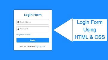 Login Form Using HTML & CSS | @zonetocode9552