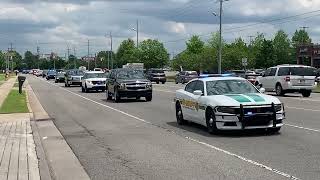 Detective Jake Beu Funeral Procession Murfreesboro Tennessee