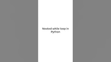 How to implement nested while loop in Python #pythonshot #python3 #shorts #shortvideo #loops #coding