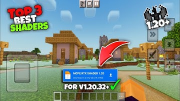 Top 3 Best Shaders For Minecraft Pe 1.20 Render Dragon || Shaders For Mcpe Minecraft Pe/Be