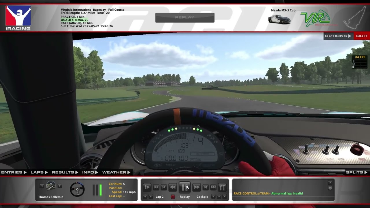 Iracing Global MX5-Cup World Record @ VIR - 