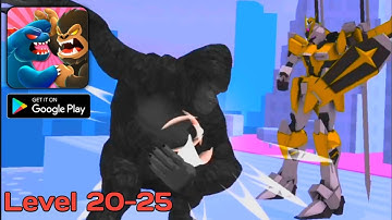 Kaiju Run - Gameplay Walkthrough All Levels 20-25 (Android, iOS)