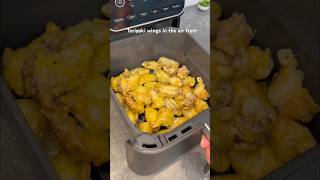 Teriyaki wings in the air fryer 🔥#shorts #chikenwings #wings #easyrecipe