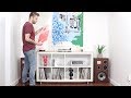 Diy media  record console  ikea hack  kallax bookcase