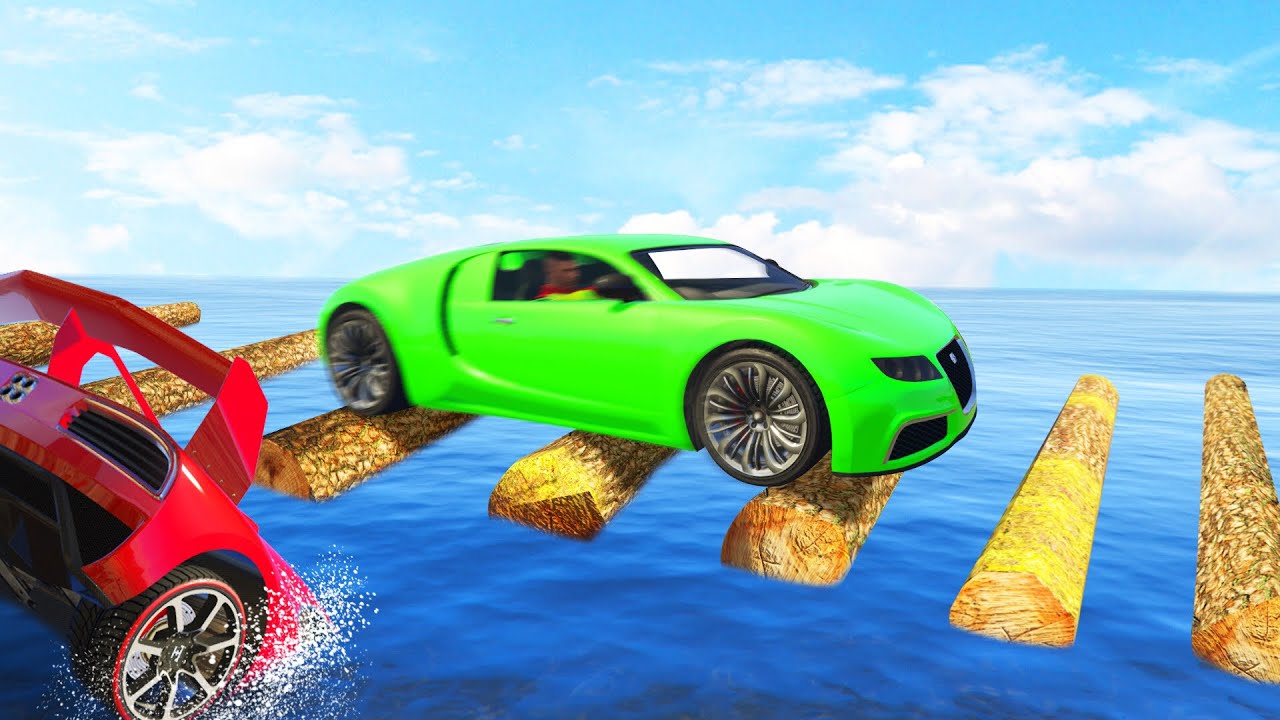 CROSS The Logs Without FAILING! (GTA 5 Funny Moments)