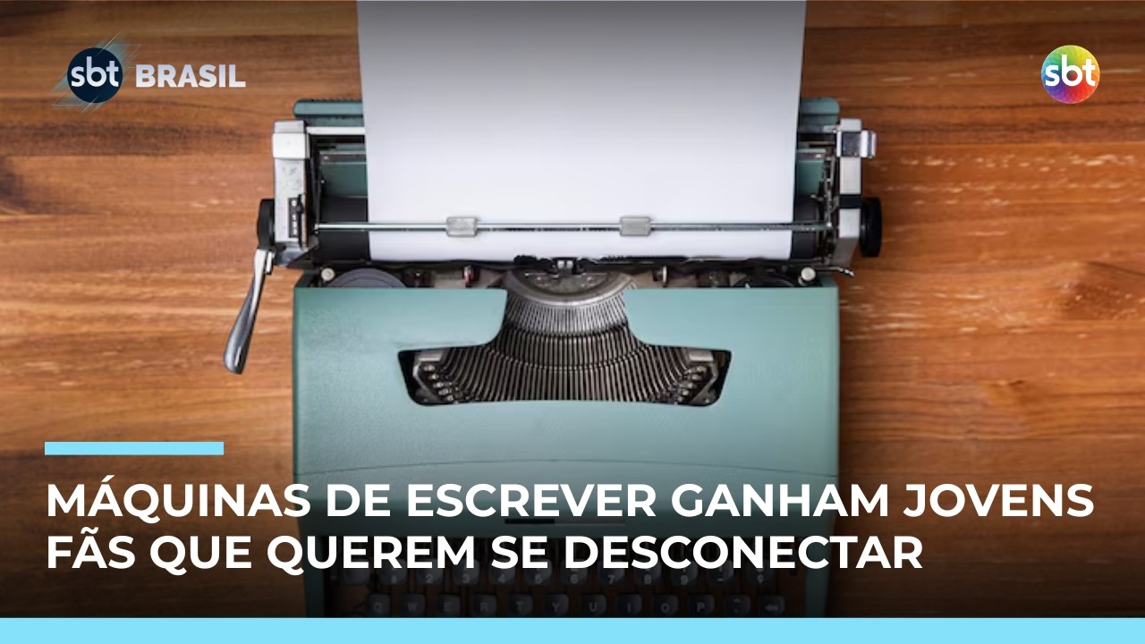 Máquinas de escrever atraem jovens em busca de alternativas à dependência digital | #SBTBrasil
