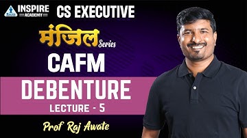 Debenture lecture 5 I CAFM I CMA I By Raj Awate