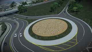 Triple Roundabout Daytime Flyover