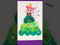 Dress Up Jill Christmas Tree Dress! 👗 Making Play-Doh Christmas Fashion With Little Angel #shorts