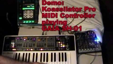 Tutorial Kaossilator Pro as MIDI Controller playing Gaia SH-01
