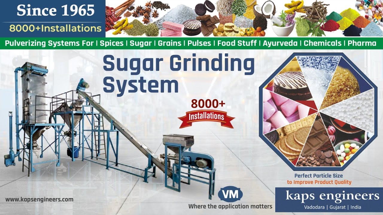 Sugar Grinding System | Sugar Powdering Machine | Pulverizer Mills | 9374065701 