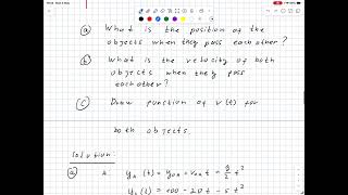 Ex 14. Free fall with two objects.