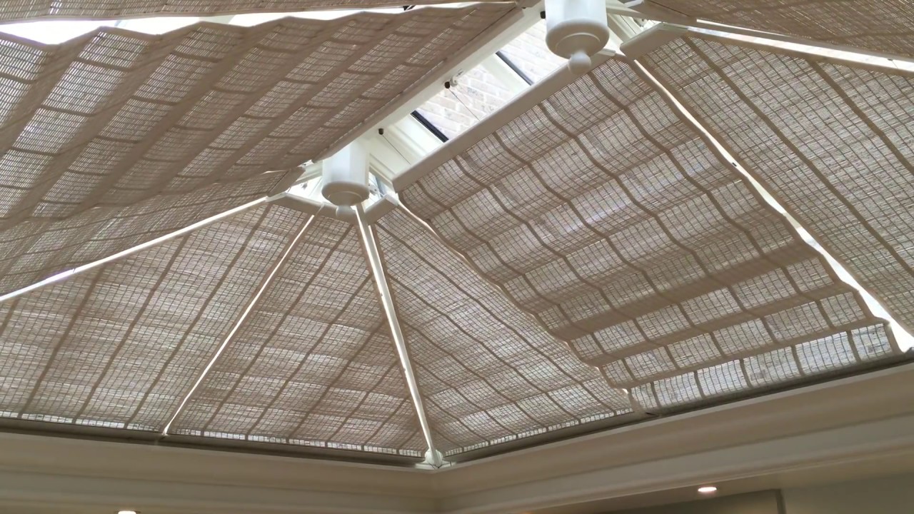 Pinoleum roof blinds in operation: Midday