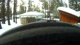 Snowmobile Drives Into Fence