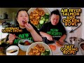 Air Fryer Chicken and Salmon Rice Bowl *Cooking Recipe* and Mukbang 먹방 Eating Show (Easy and Fast)