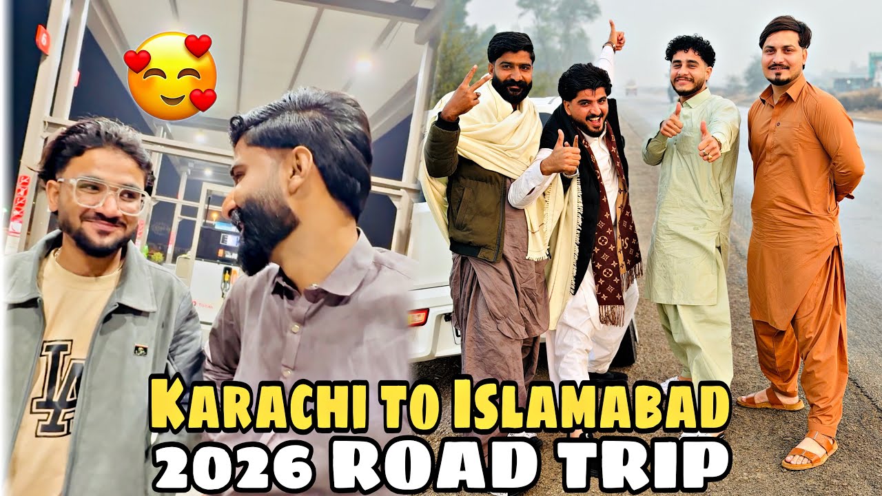 Karachi to Islamabad By Road Non Stop || Pakistan Tour || First Road Trip of 2026 Started 