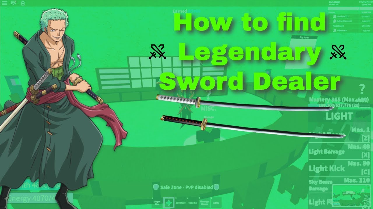 How to find the legendary sword dealer in Blox Fruits