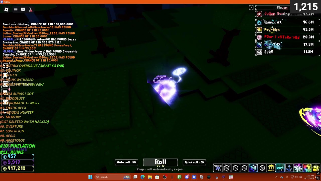 Afk Overnight On Sols Rng Eon 1 6 Summer Update Roblox YouTube 