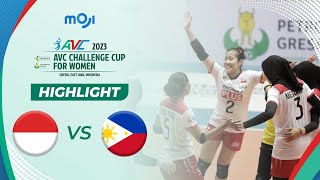 Highlight AVC Challenge Cup for Women 2023 - Indonesia vs Philippines 3 - 0 | Moji