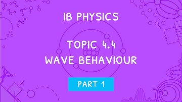 IB Physics Topic 4.4 (Part 1): Wave Behaviour - Reflection & Refraction