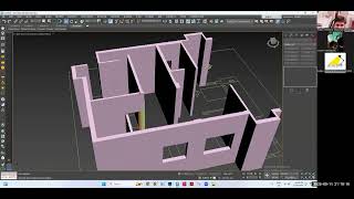 Office room design. 3d view rendering. online class of 3ds Max