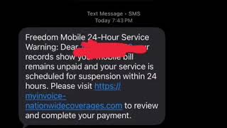 🚨 Freedom Mobile Scam Alert in Canada | Fake SMS Billing Warning You Must NOT Click!