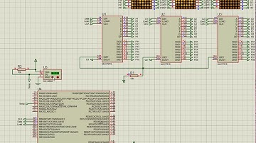MAX7219 LED dot matrix thermometer using PIC microcontroller