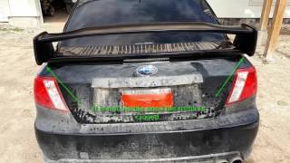 How to install STI replica wing on a 08-14 Subaru WRX How to install STI replica wing on a 08-14 Subaru WRX