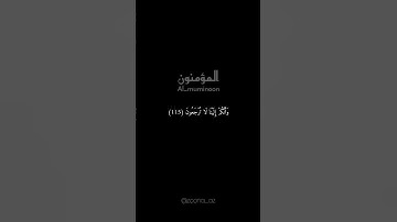 افحسبتم انما خلقناكم عبثاً #ايات_قرانيه_قصيره #القران_الكريم #سورة_المؤمنون#اسلام_صبحي #quran
