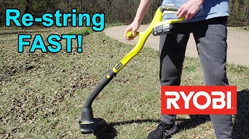 How to restring RELOAD STRING on Ryobi 18V weedeater string trimmer