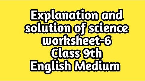 Explanation and solution of science worksheet-6 Class 9th in English | Compounds and mixture